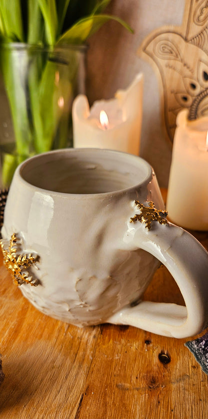 Wunderschöner                       ,,Schneeflocken" Becher mit Echtgold🌷✨️🫶