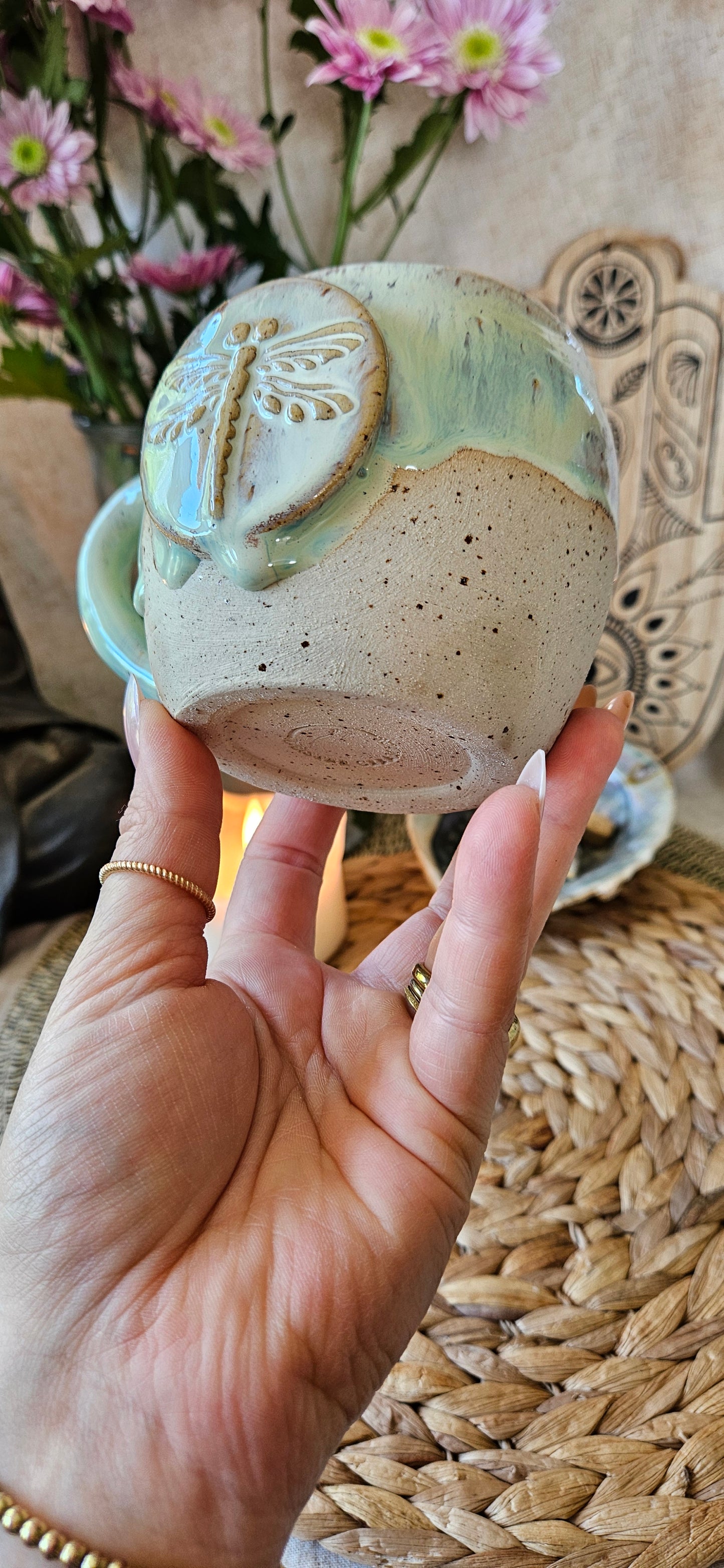 Zauberhafte Libellen Tasse in Türkis 🦋🫶🌸