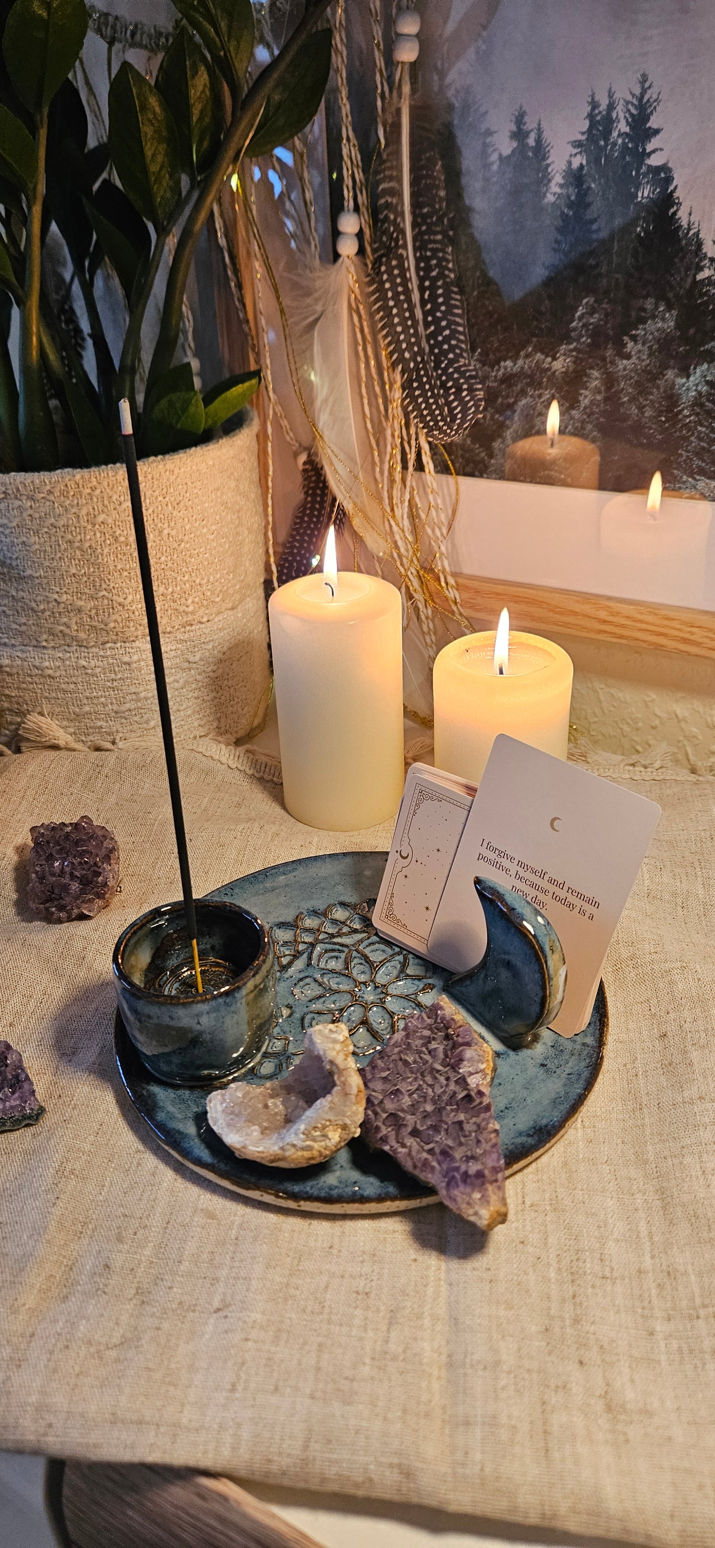 Wunderschöner Meditationsteller in Blau 🌷🌙🧚‍♀️