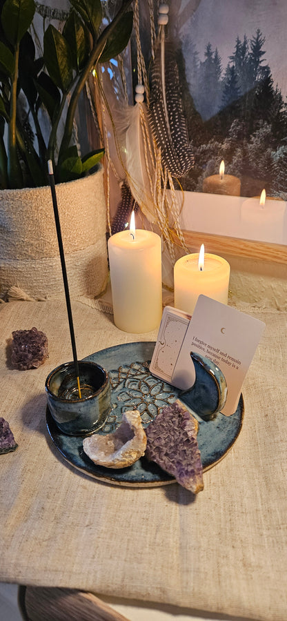 Wunderschöner Meditationsteller in Blau 🌷🌙🧚‍♀️