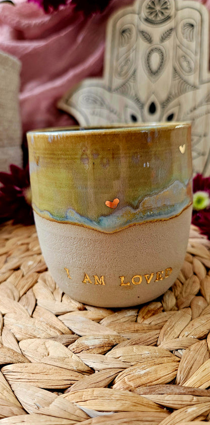 Traumhaft schöner ,,I am Loved" Becher in Grün🌷🫶