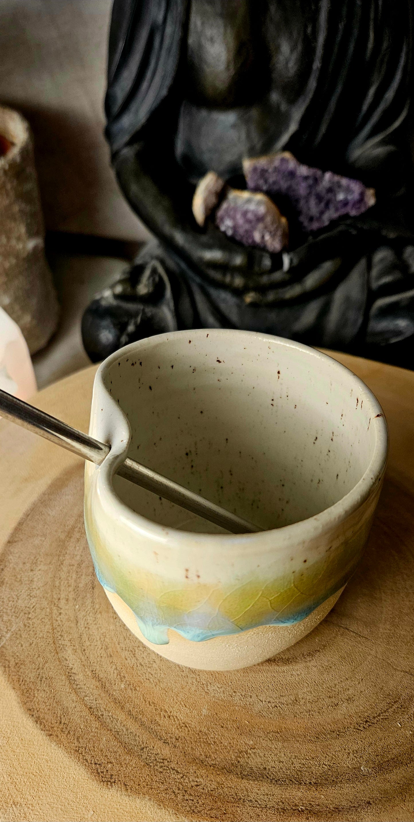 Besonderer Becher mit Strohhalm💚