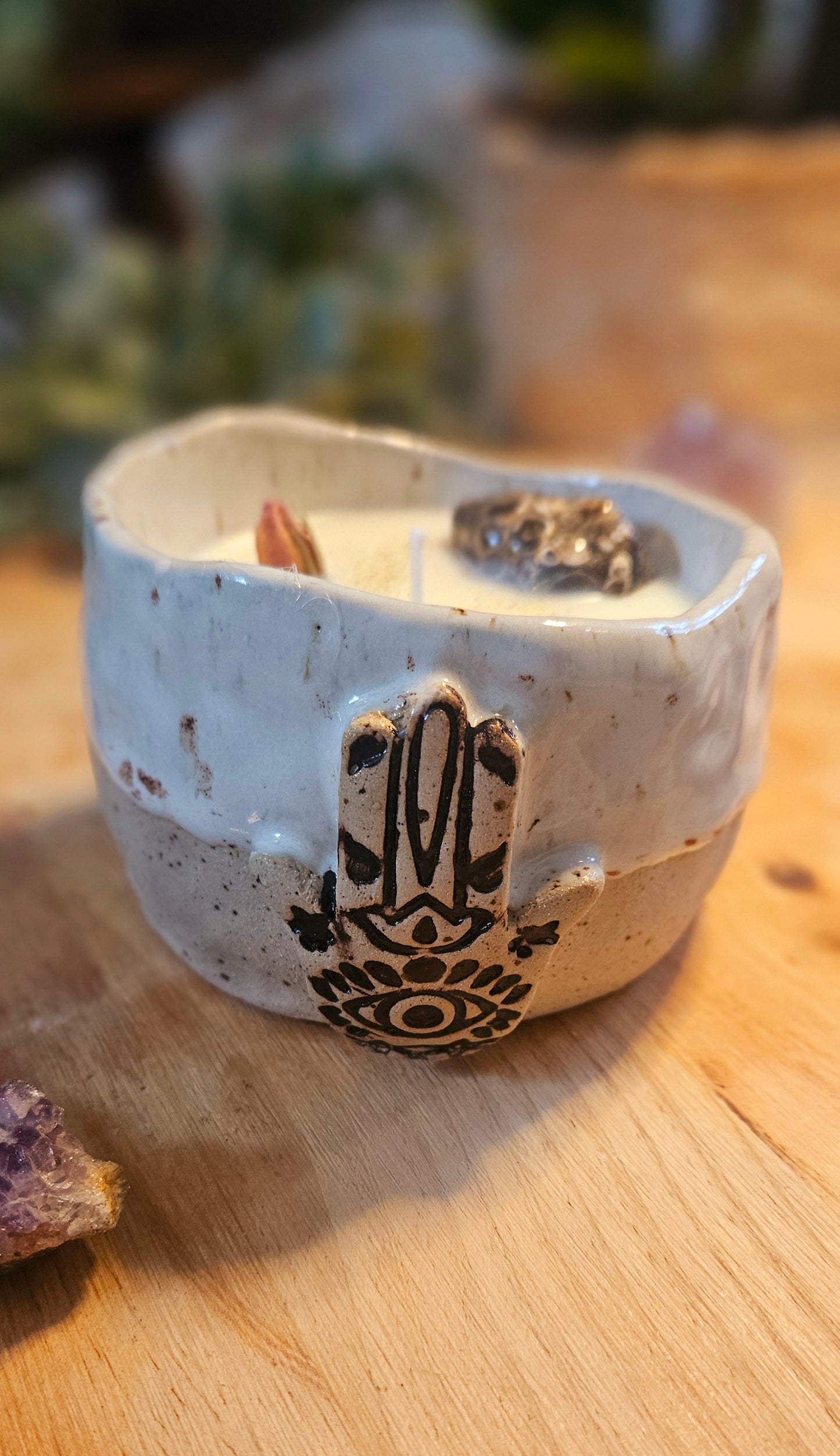 Kristallkerze ,,Hamsa Hand" Pumkin🔮✨️