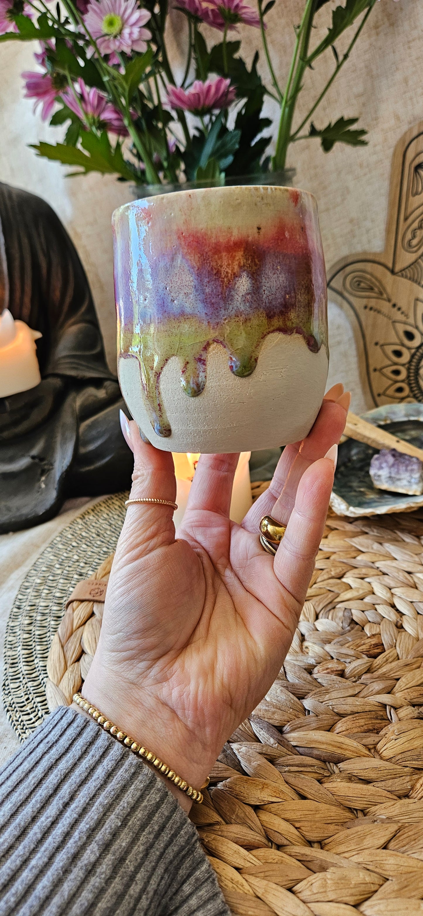 Wunderschöner Becher kraftvollen Farben🫶🌷🌸