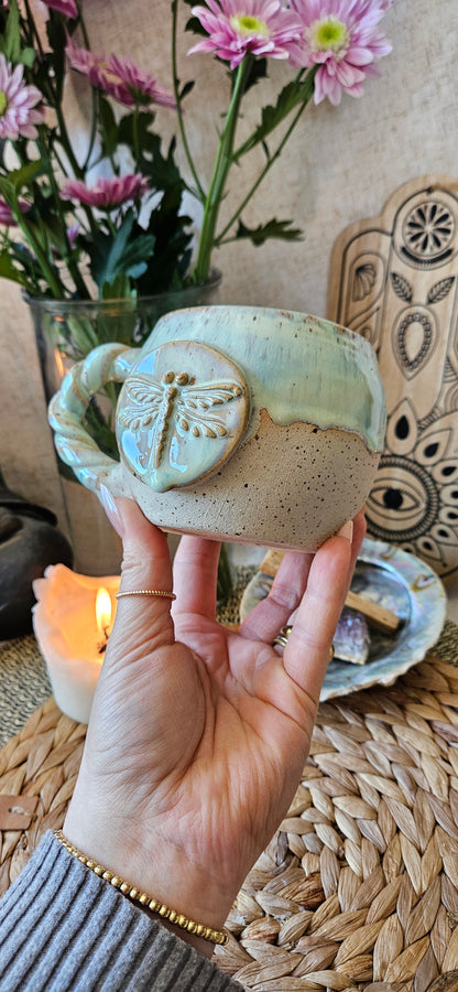 Traumhafte ,,Libellen" Tasse in Türkis🦋🌷🌸