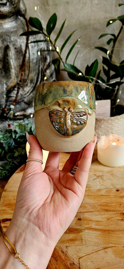 Traumhaft schöner ,,Libellen" Becher in Grün🫶🌷