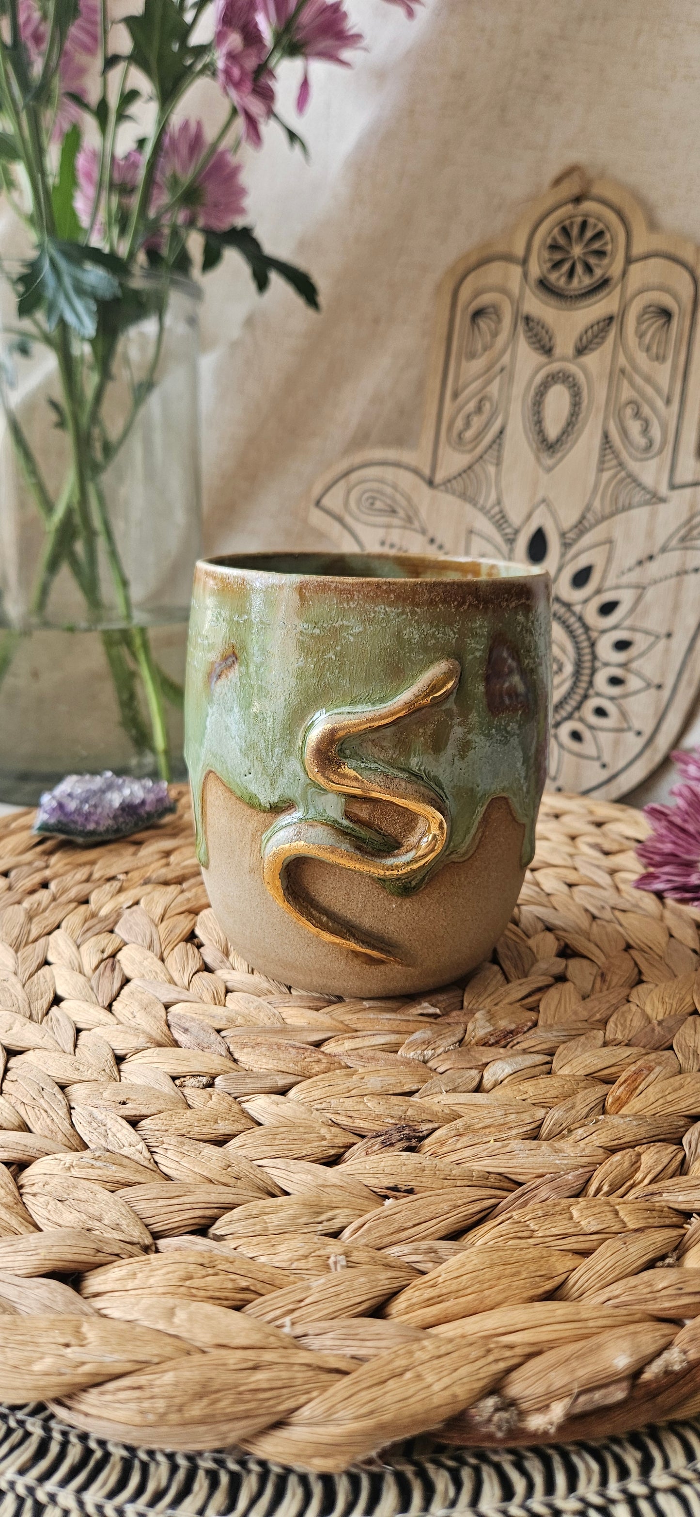 Traumhaft schöner Schlangenbecher in Gold🐍