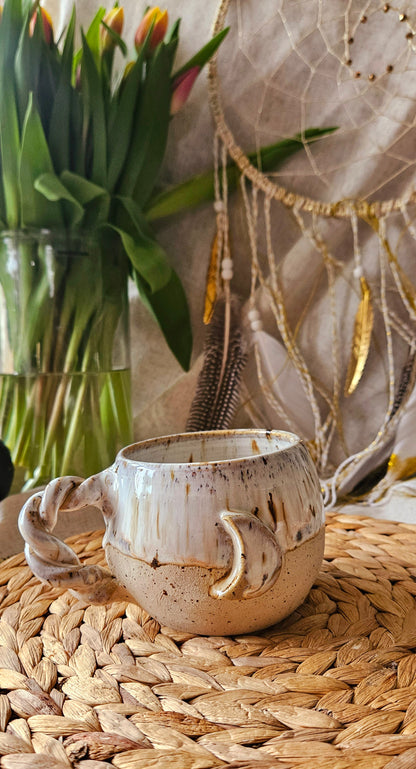 Elegante ,,Mondtasse" in Creme Weiß🌙✨️