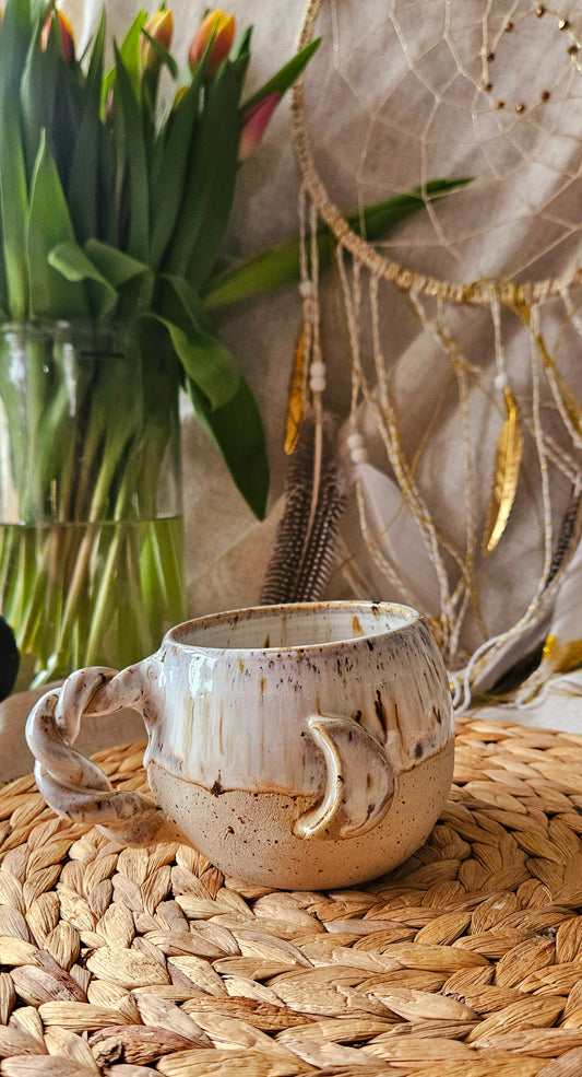 Elegante ,,Mondtasse" in Creme Weiß🌙✨️