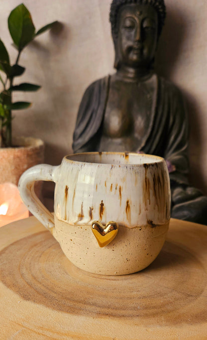Wunderschöne Magnettasse mit zwei Herzen