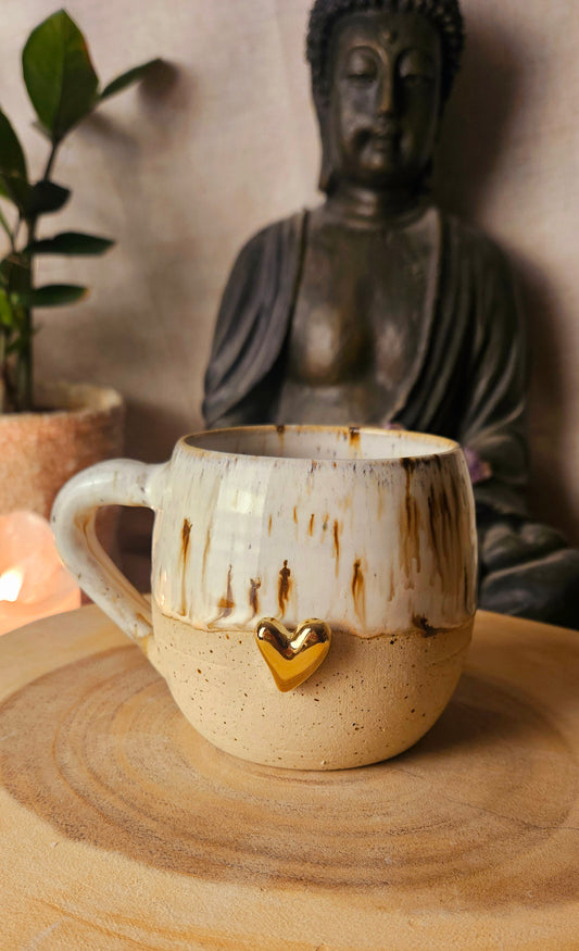 Wunderschöne Magnettasse mit zwei Herzen