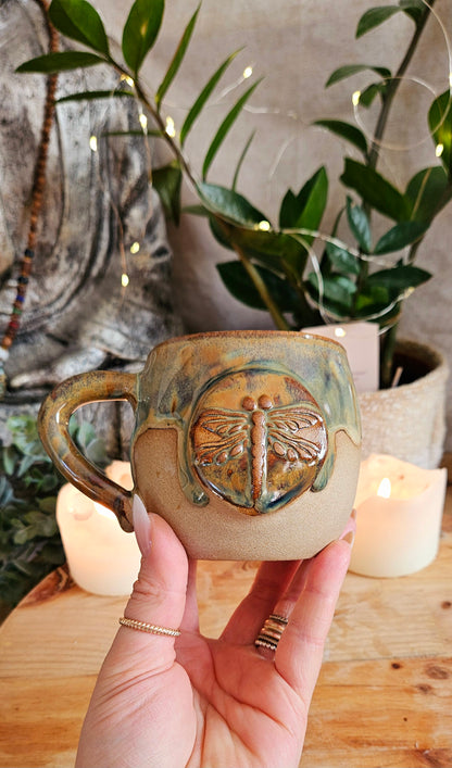 Einzigartige ,,Libellen" Tasse in Grün✨️🫶 B-Ware