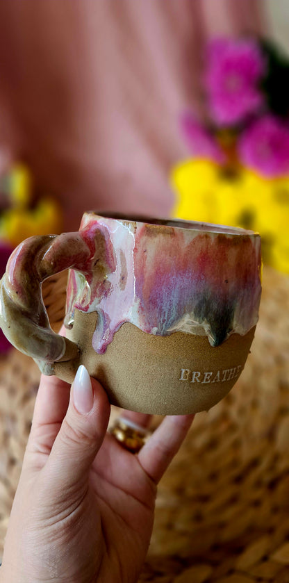 Traumhafte ,,Breathe" Tasse mit atemberaubenden Farben 🌷💫