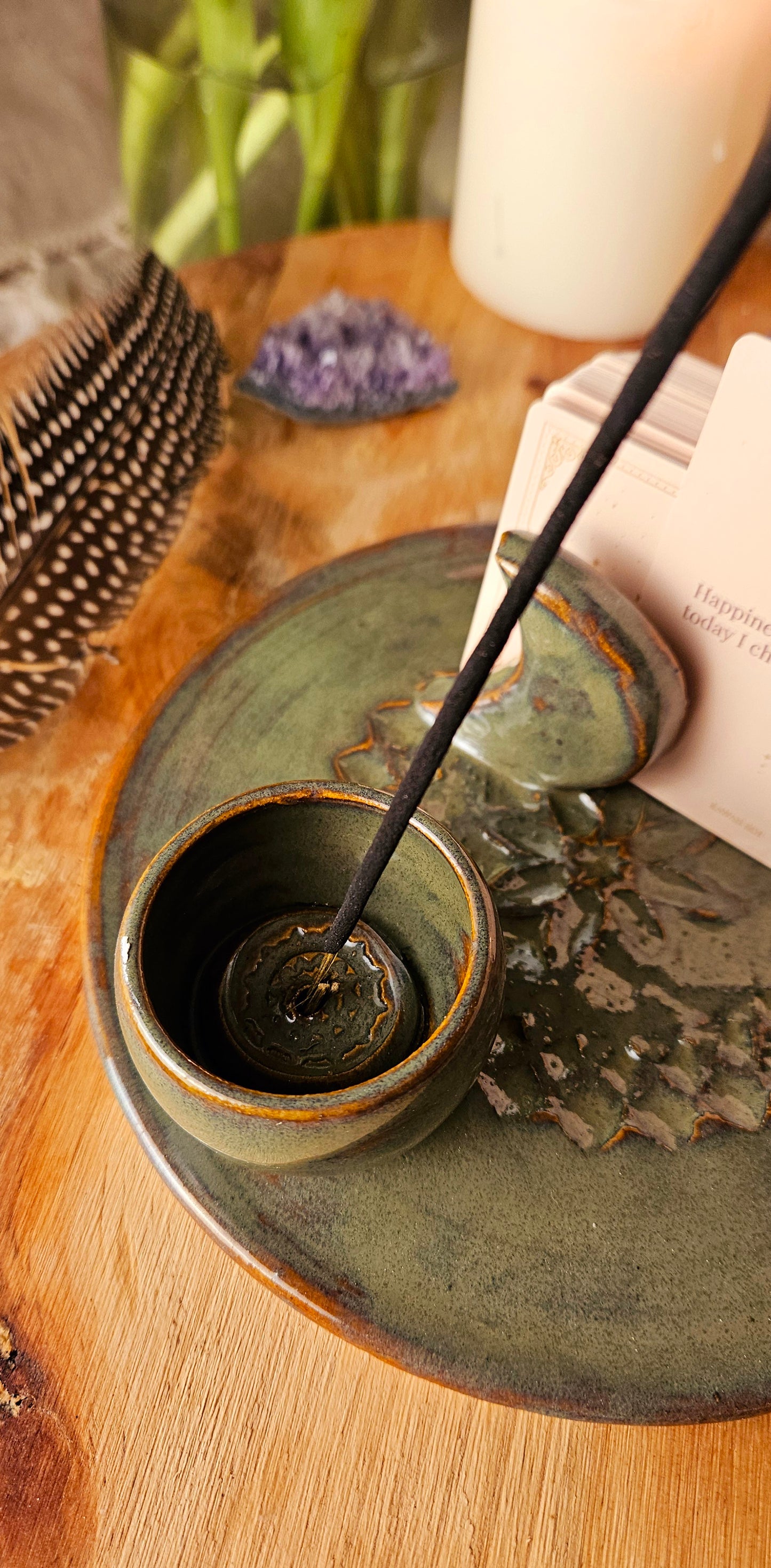 Traumhaft schöner Meditationsteller in Grün 🧘‍♀️🫶🌷