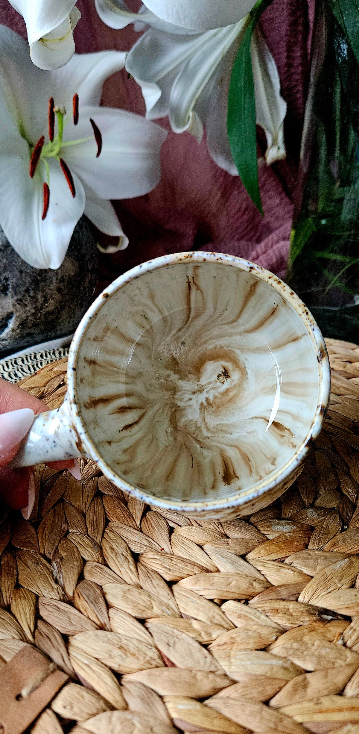 Wunderschöne ,,Sonnen" Tasse in Creme Weiß ☀️🌷💫