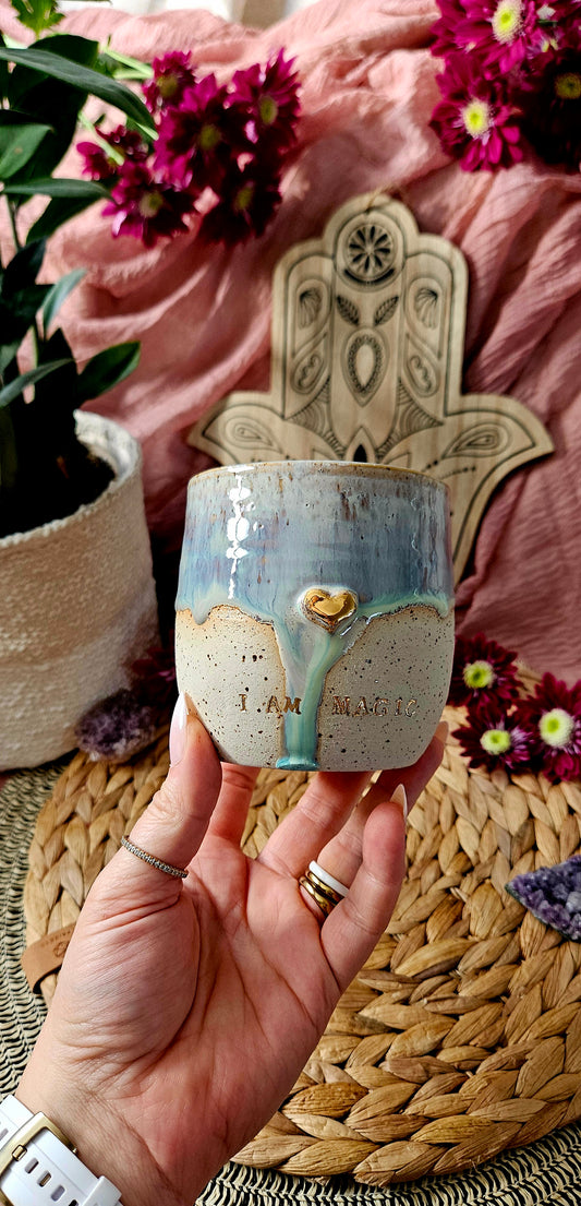 Traumhaft schöner ,,I am Magic Becher mit Goldherz🧘‍♀️✨️