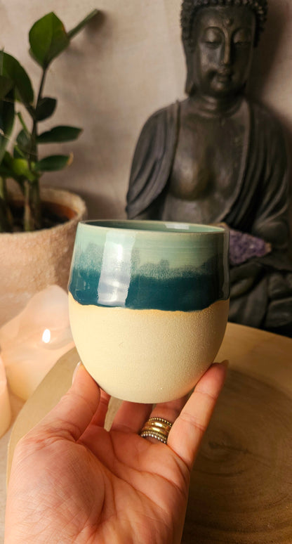 Wunderschöner Kaffebecher Grün/Türkis💚