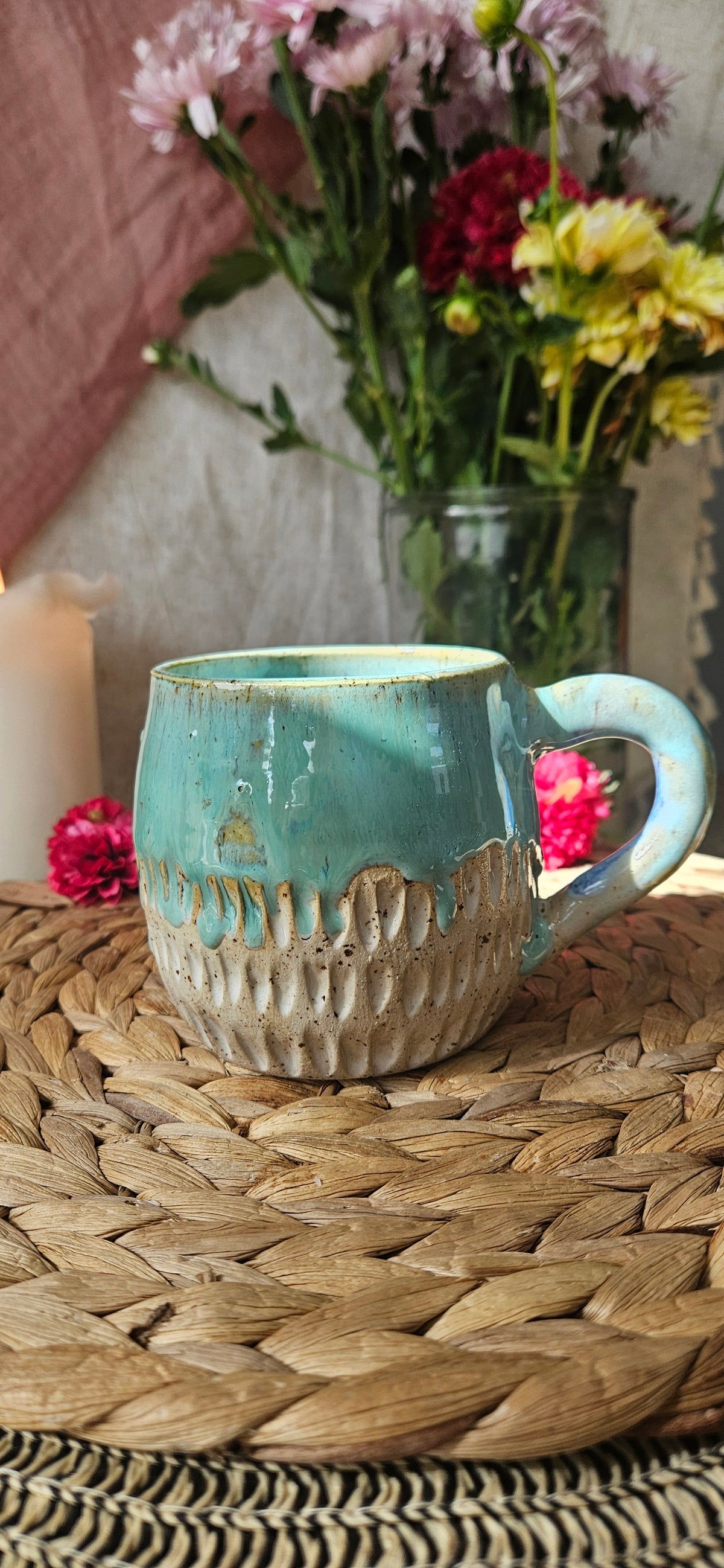Wunderschöne Tasse in Türkis 🧚‍♀️🌷