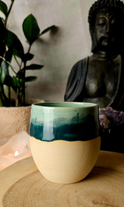 Wunderschöner Kaffebecher Grün/Türkis💚
