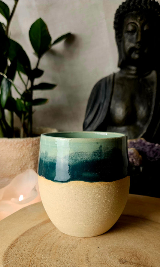 Wunderschöner Kaffebecher Grün/Türkis💚