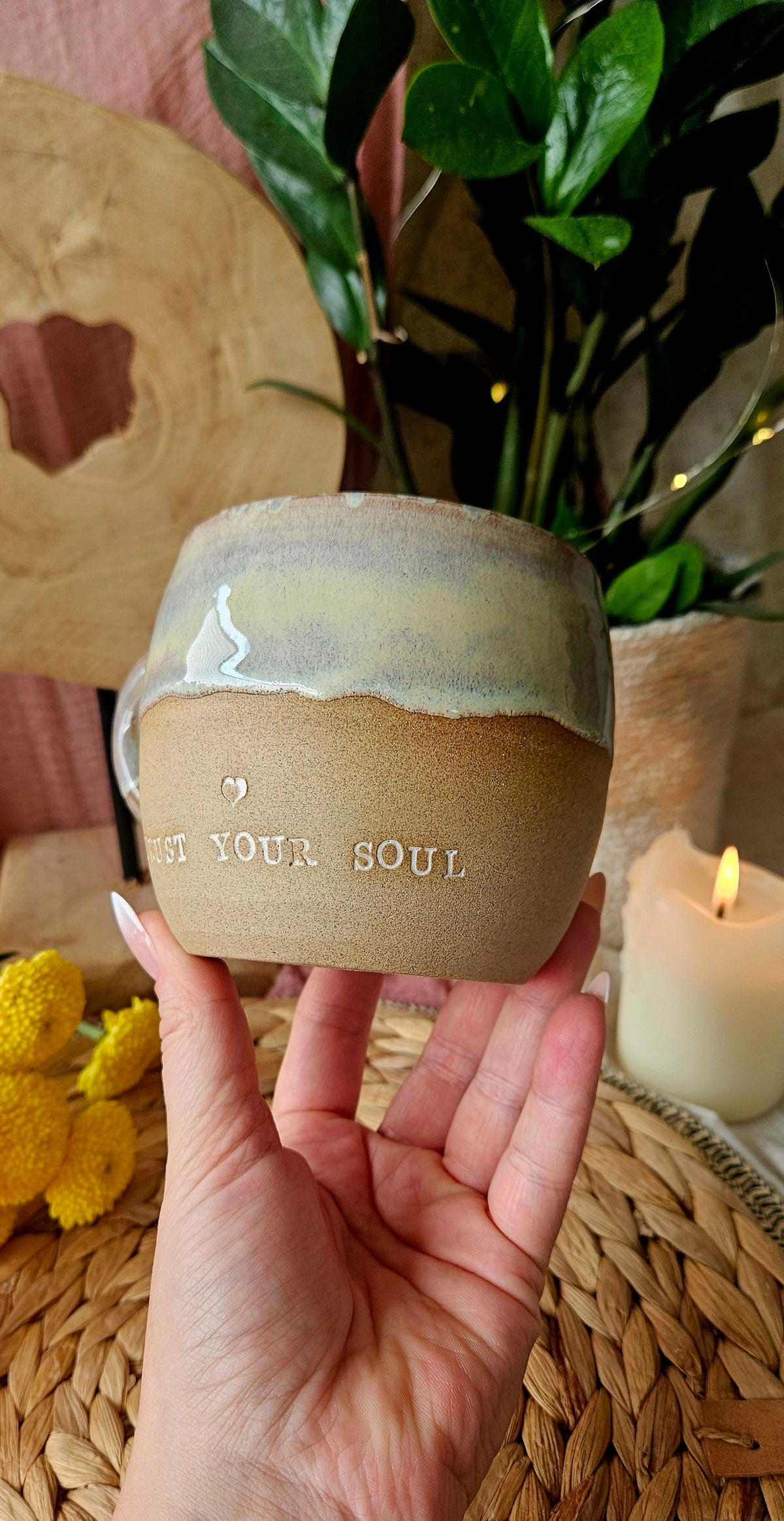 Kraftvolle ,,Trust your Soul" Tasse🫶🌷🌺