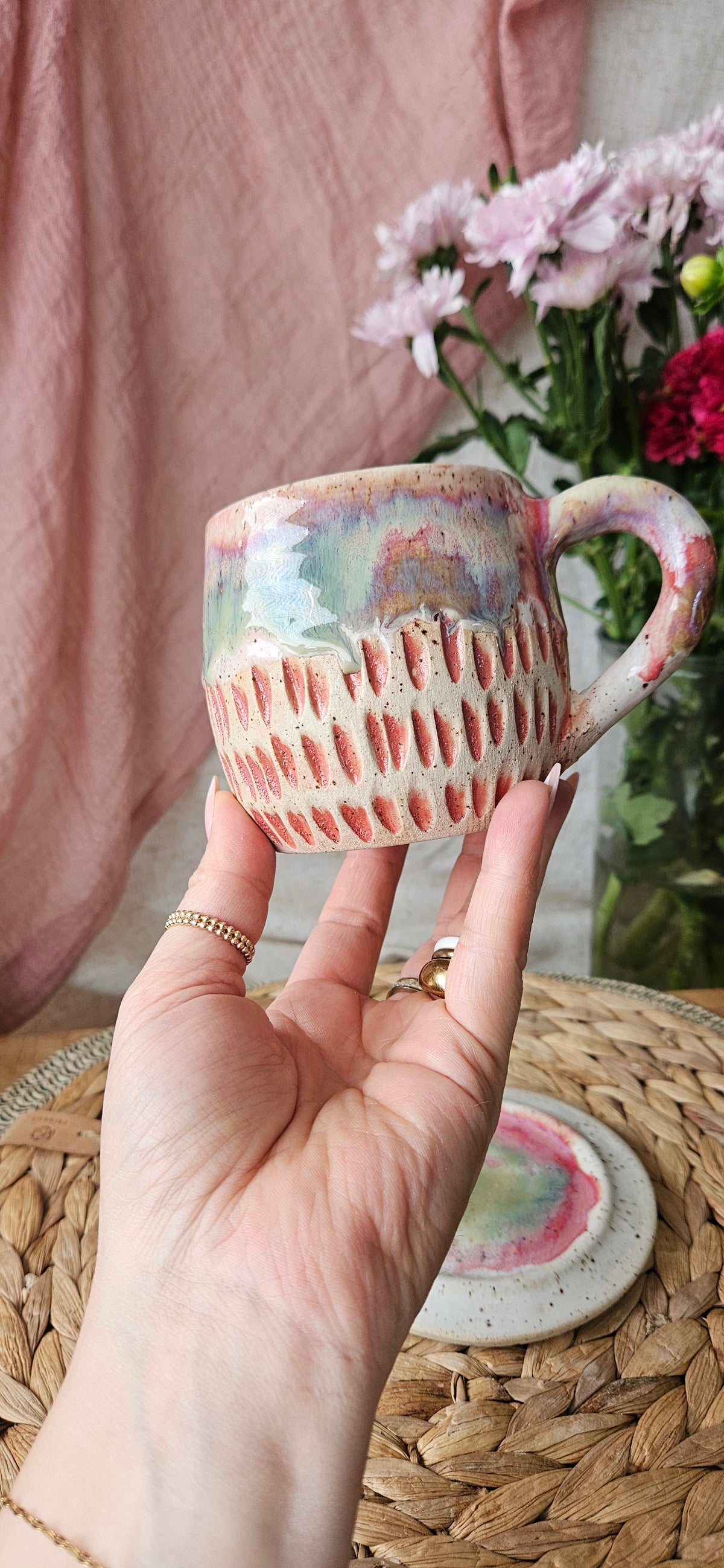 Traumhafte Tasse mit einzigartigen Farbverläufen ☺️🌷