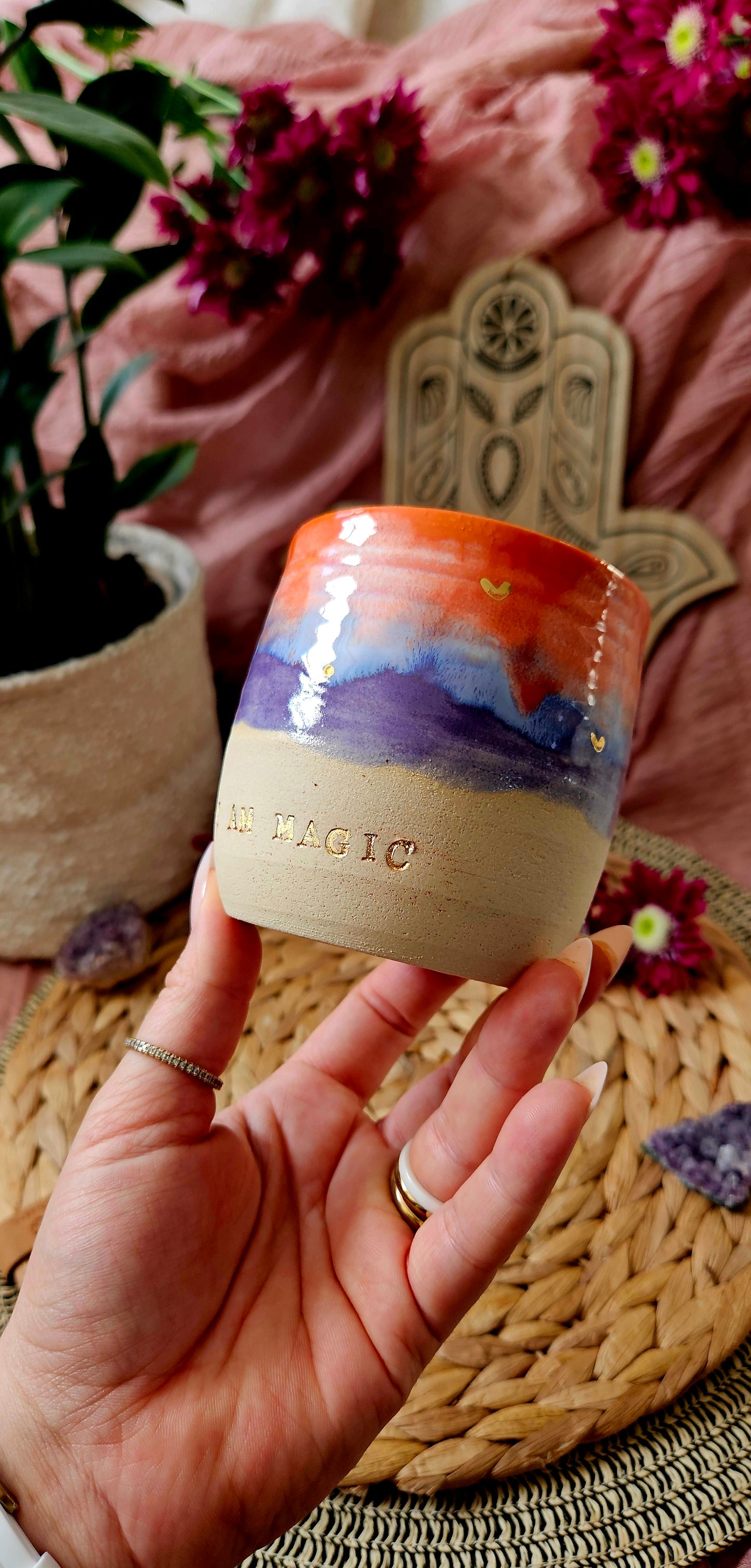Wunderschöner ,,I am Magic" Becher mit Goldherzen 🌷 🫶