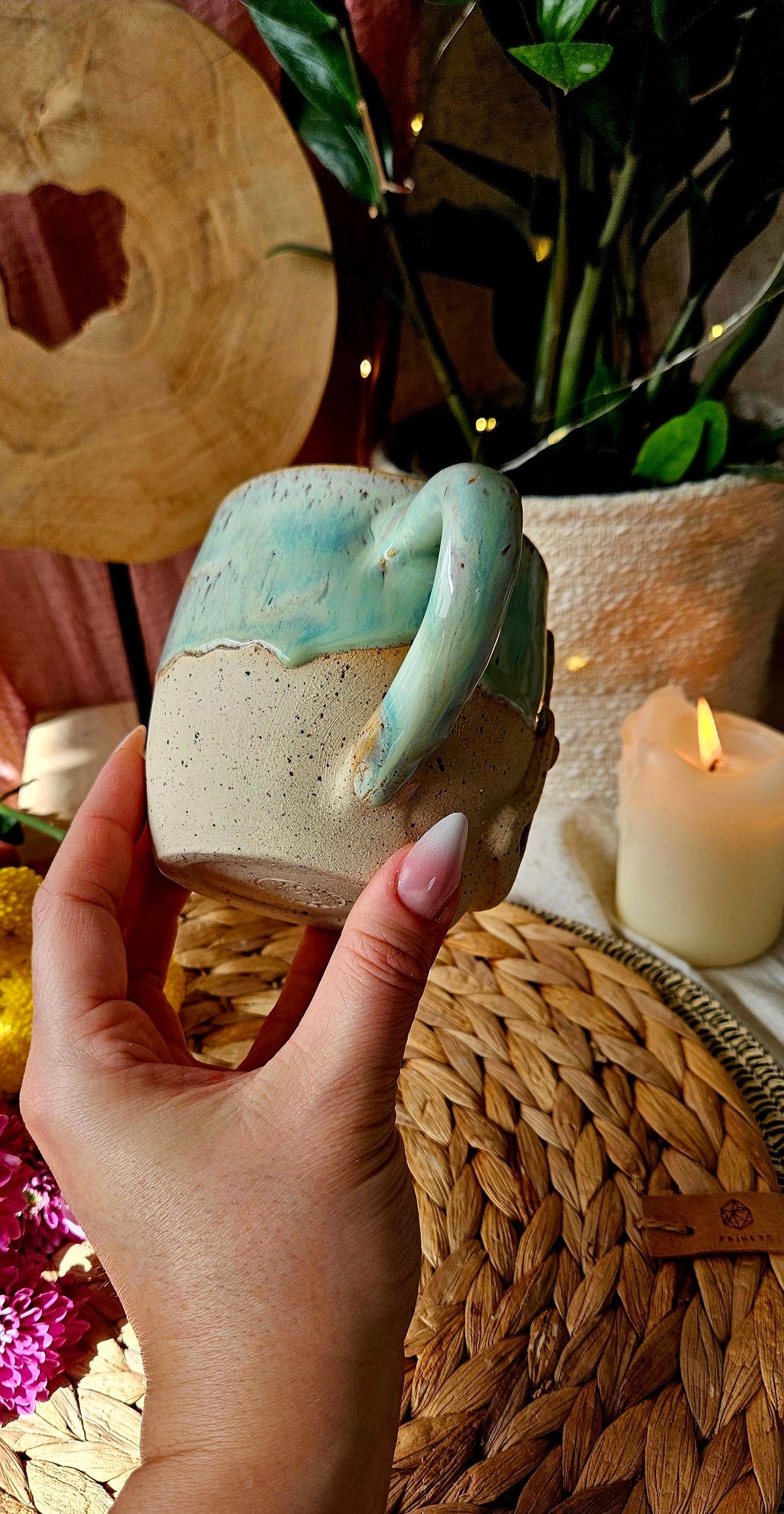 Wunderschöne Meditationstasse in Türkis🧘‍♀️🫶🌷