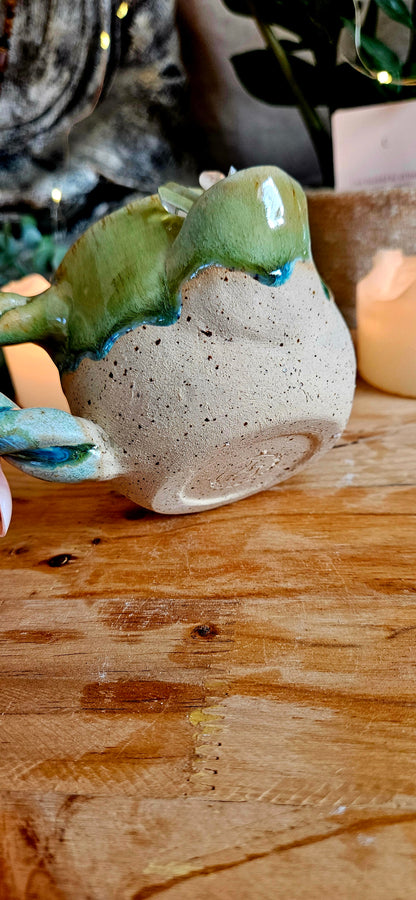 Kraftvolle Kristalltasse in Grün💚🫶 B Ware