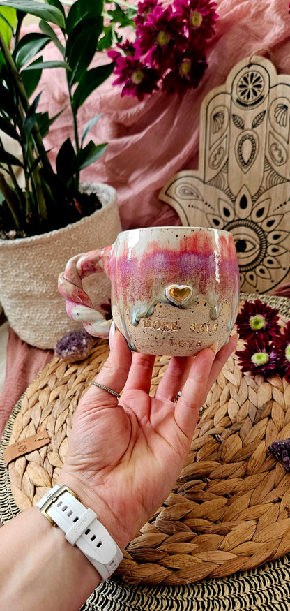 Traumhaft schöne ,,More Self Love" Tasse mit Goldherz 🫶🌸🌷
