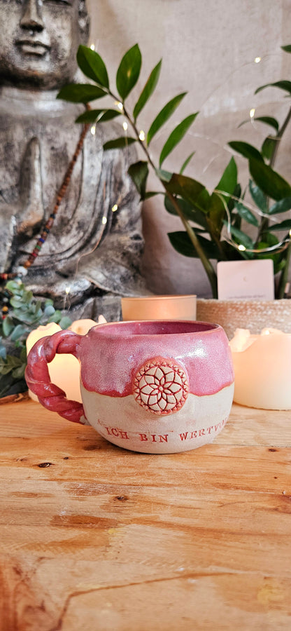 Wunderschöne ,,Ich bin Wertvoll " Tasse💗✨️ B-Ware