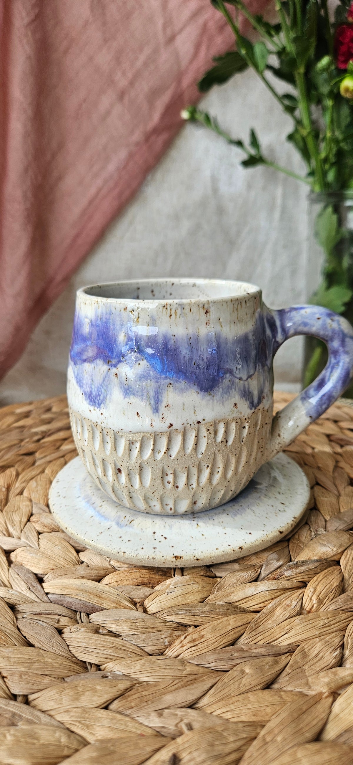 Zauberhaftes Teeset in Lila🫶🌷 Tasse+ Teeeinsatz+ Unterteller ☺️ B- Ware