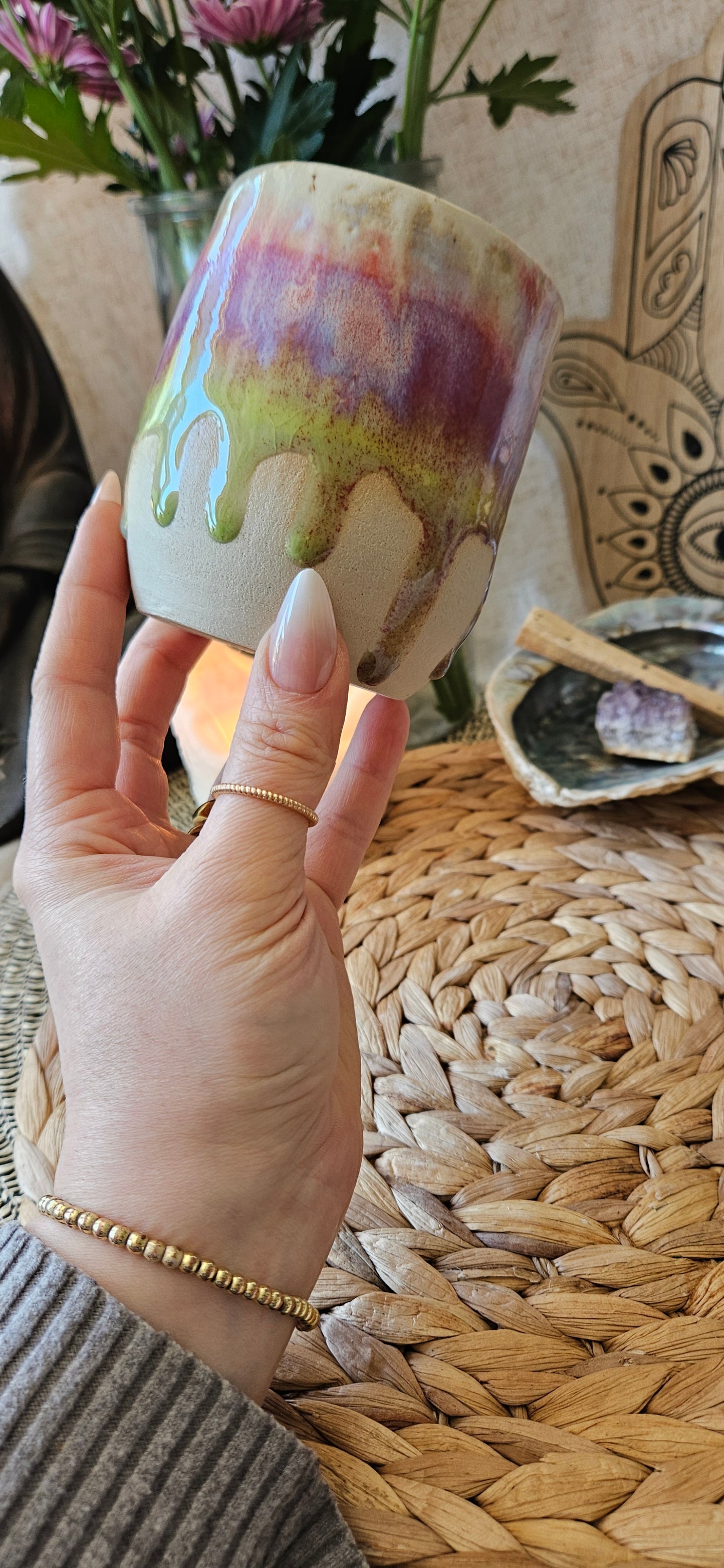 Wunderschöner Becher kraftvollen Farben🫶🌷🌸