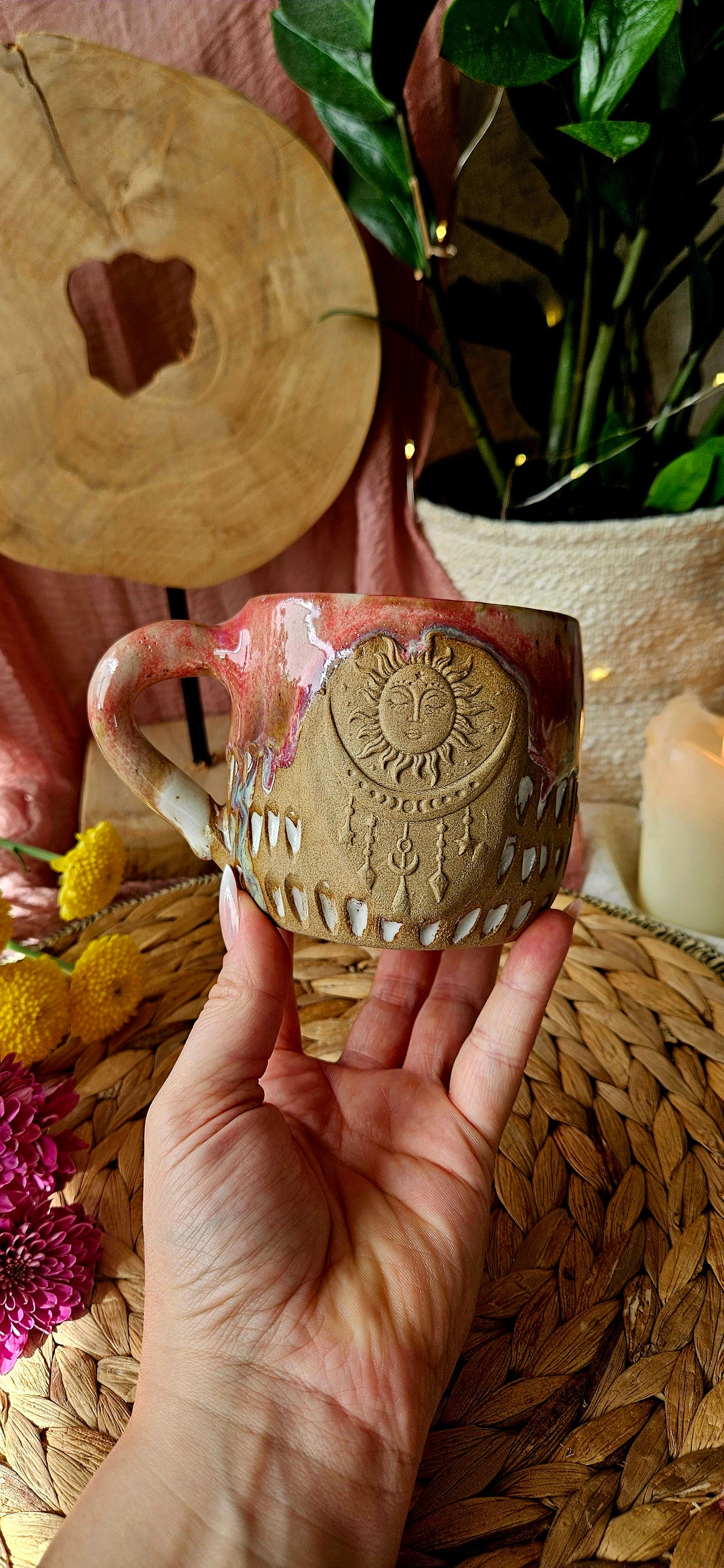 Wunderschöne Sonne/Mond Tasse in tollen Farben🌙🌕