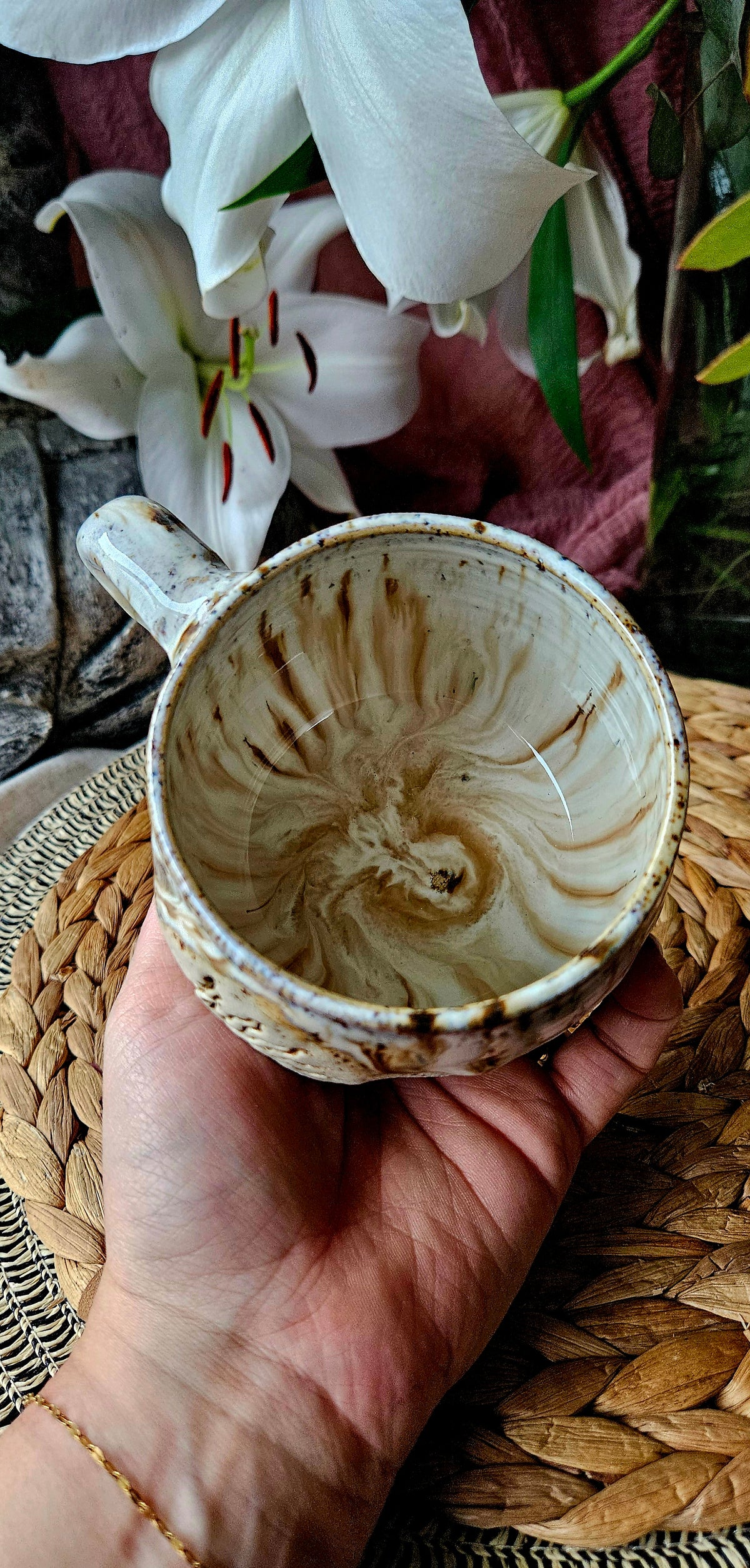 Wunderschöne ,,Sonnen" Tasse in Creme Weiß ☀️🌷💫