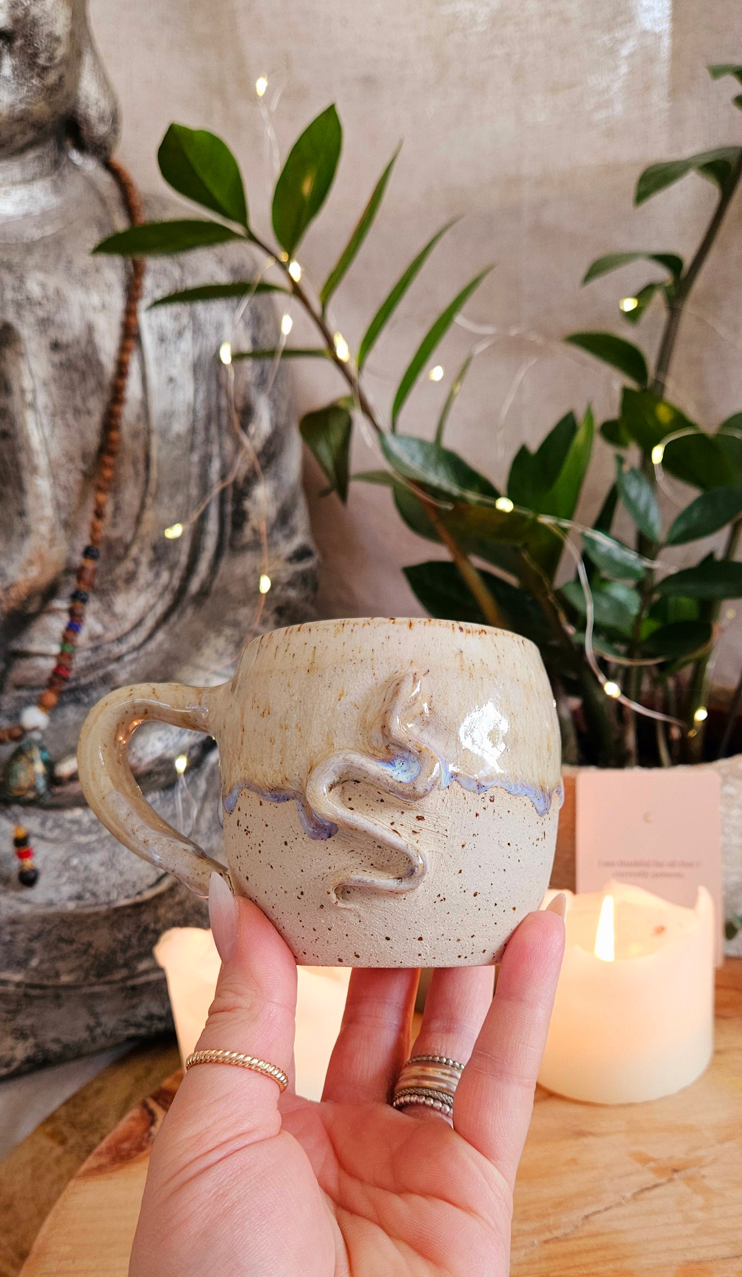 Magische ,,Schlangen" Tasse in beige🐍✨️