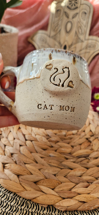 Zauberhafte ,,Cat Mom" Tasse in Beige🐱🫶