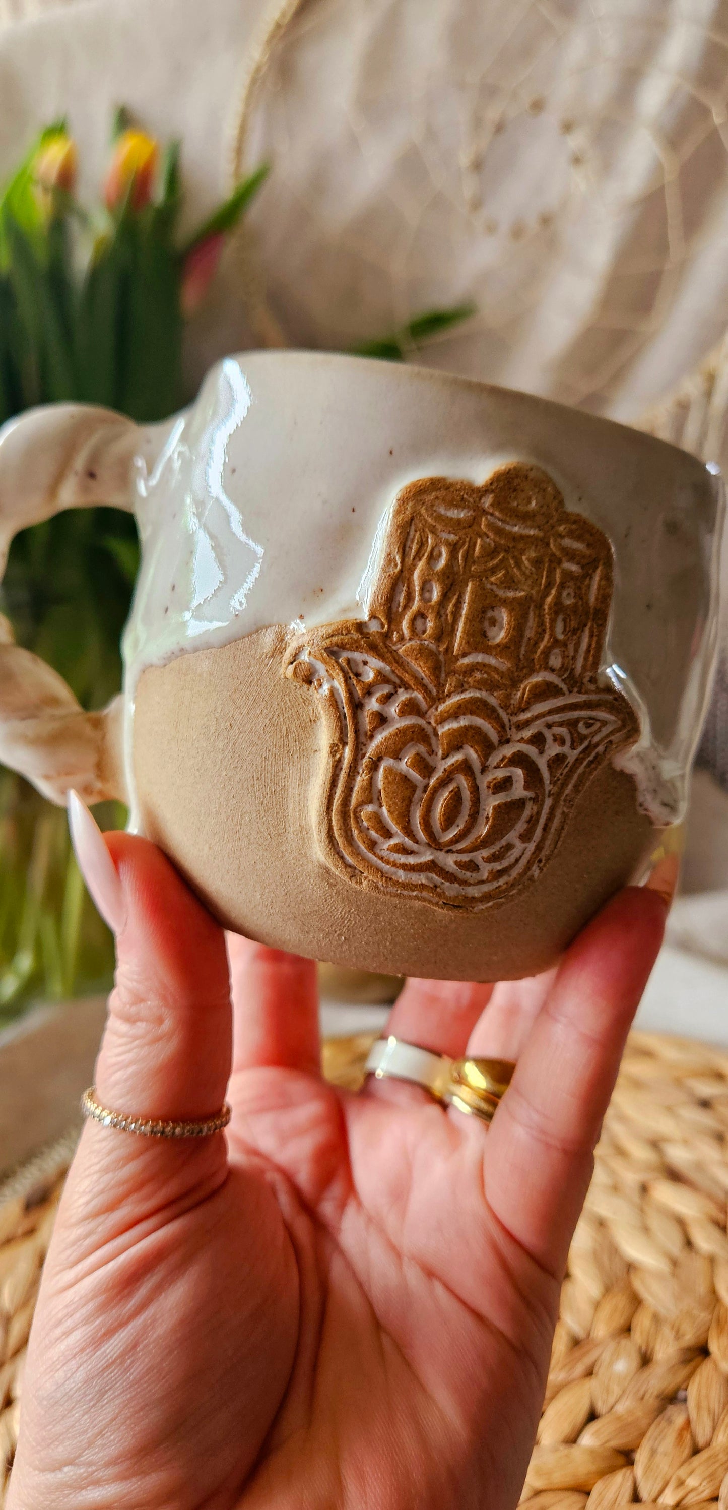 Wunderschöne ,,Hamsa Hand" Tasse🪬✨️