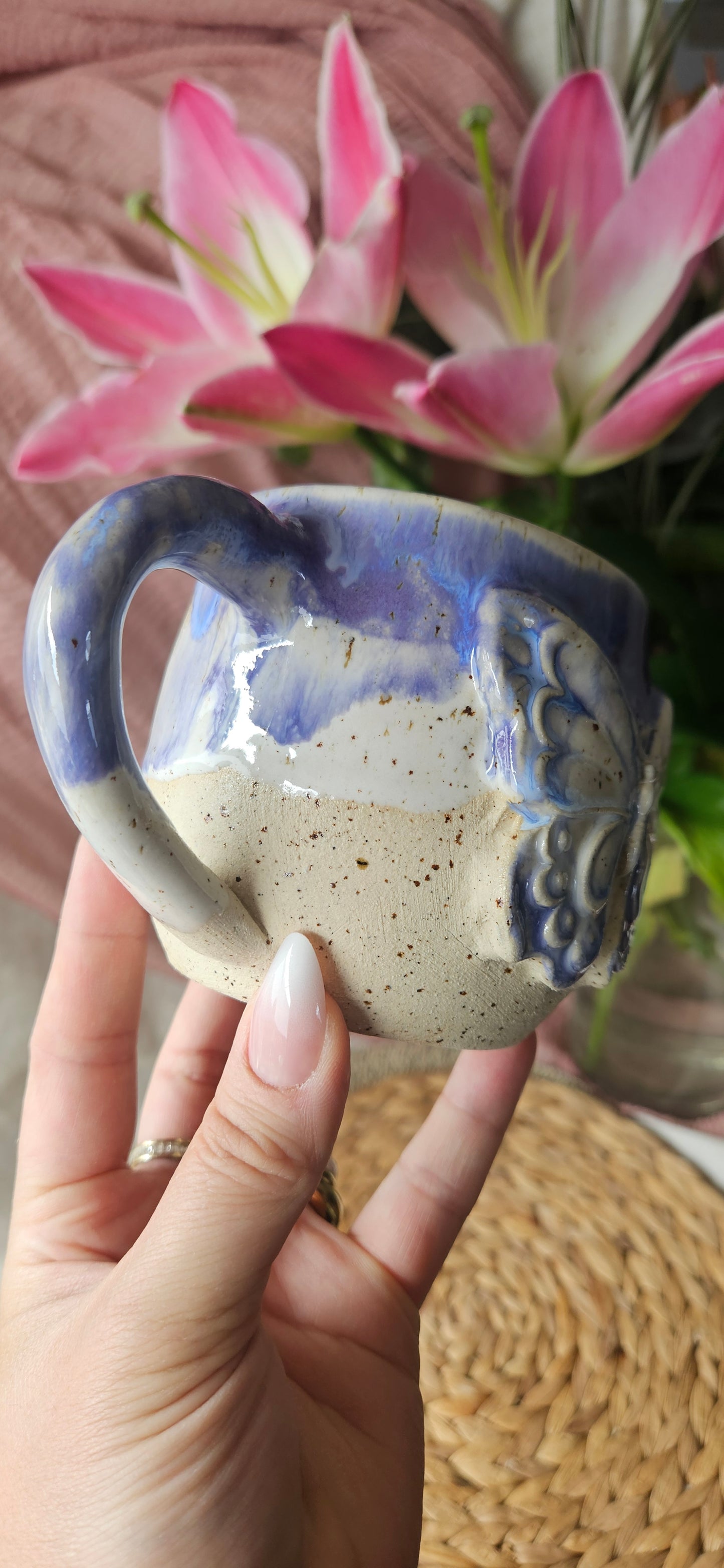 Zauberhafte Schmetterlingstasse in Lila🦋