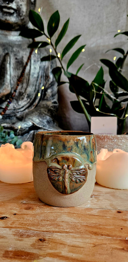 Traumhaft schöner ,,Libellen" Becher in Grün🫶🌷