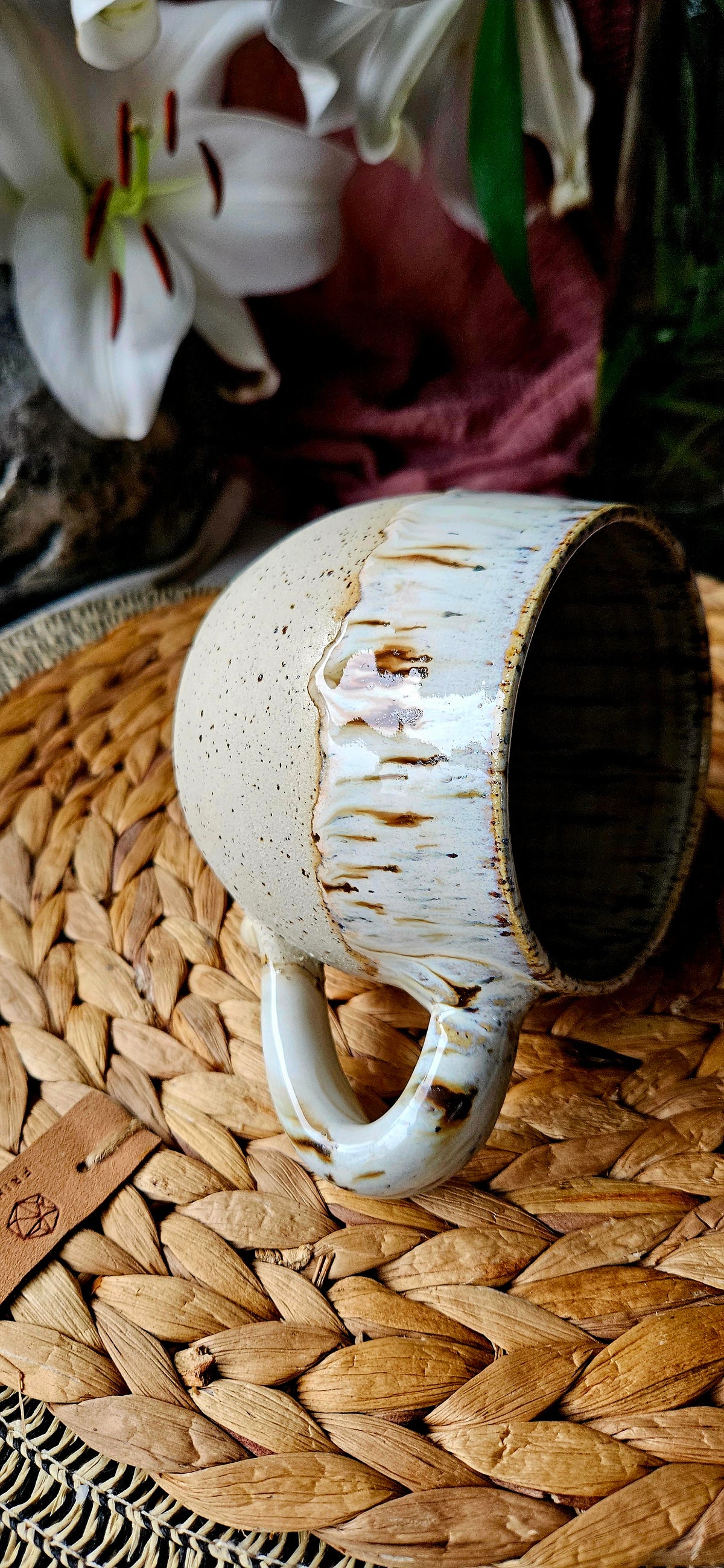 Wunderschöne ,,Sonnen" Tasse in Creme Weiß ☀️🌷💫