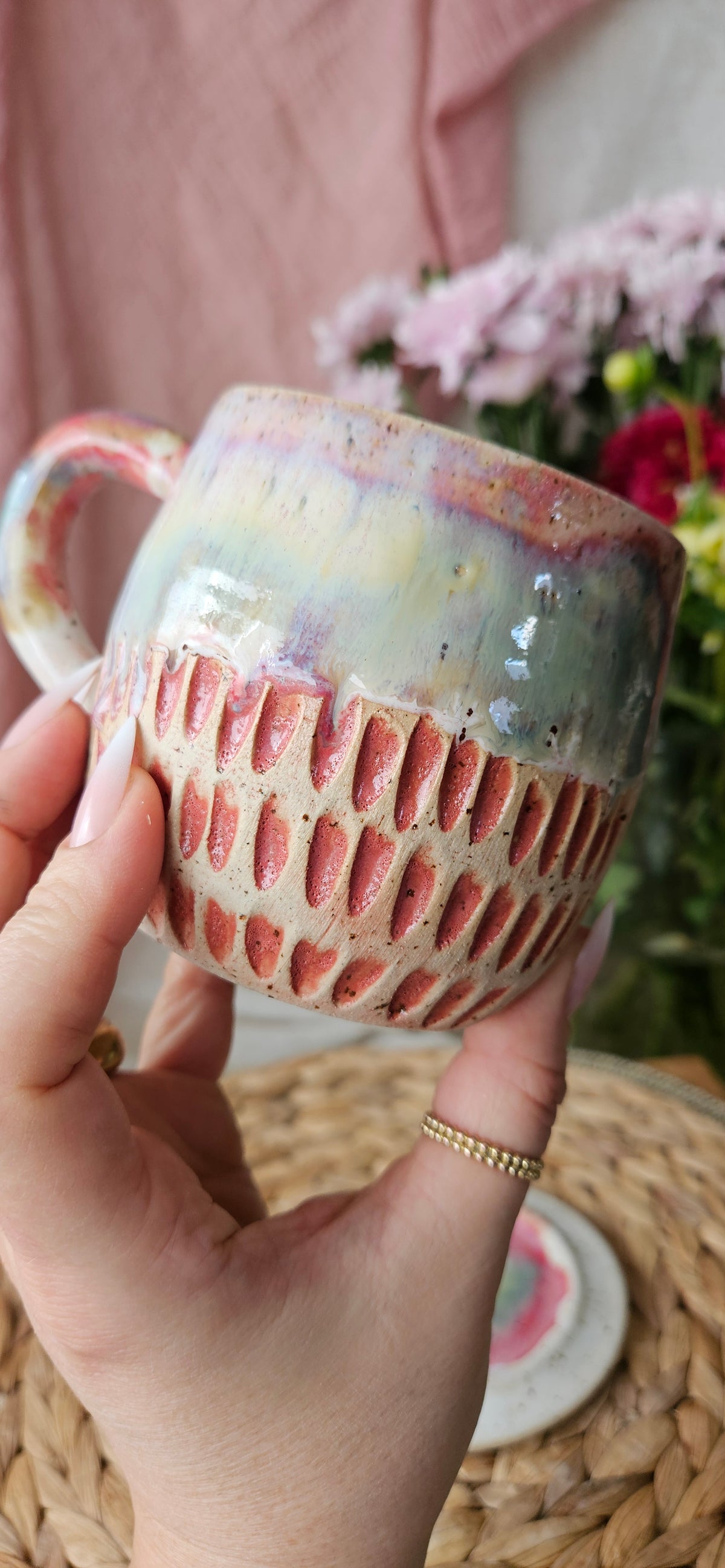 Traumhafte Tasse mit einzigartigen Farbverläufen ☺️🌷