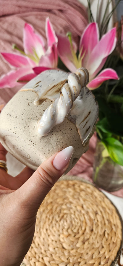 Kraftvolle Meditionstasse in Creme weiß🧘‍♀️✨️