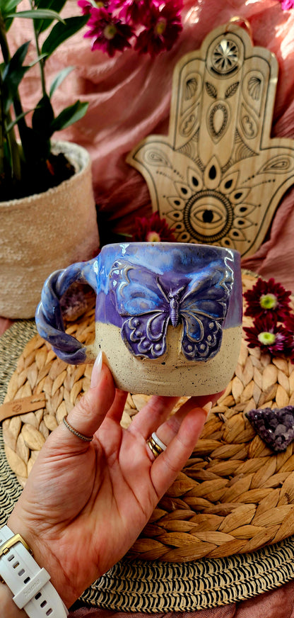 Zauberhafter Schmetterlingsbecher in Lila🦋 (B Ware)✨️