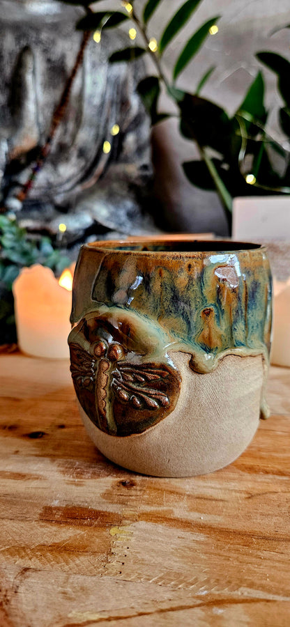 Traumhaft schöner ,,Libellen" Becher in Grün🫶🌷