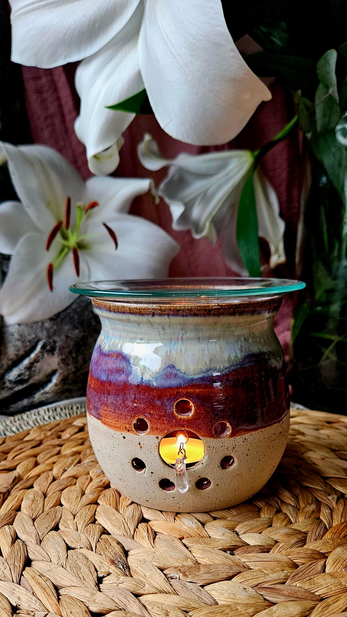 Traumhafter Leuchtie mit Kristall in tollen Farben 🧘‍♀️🫶