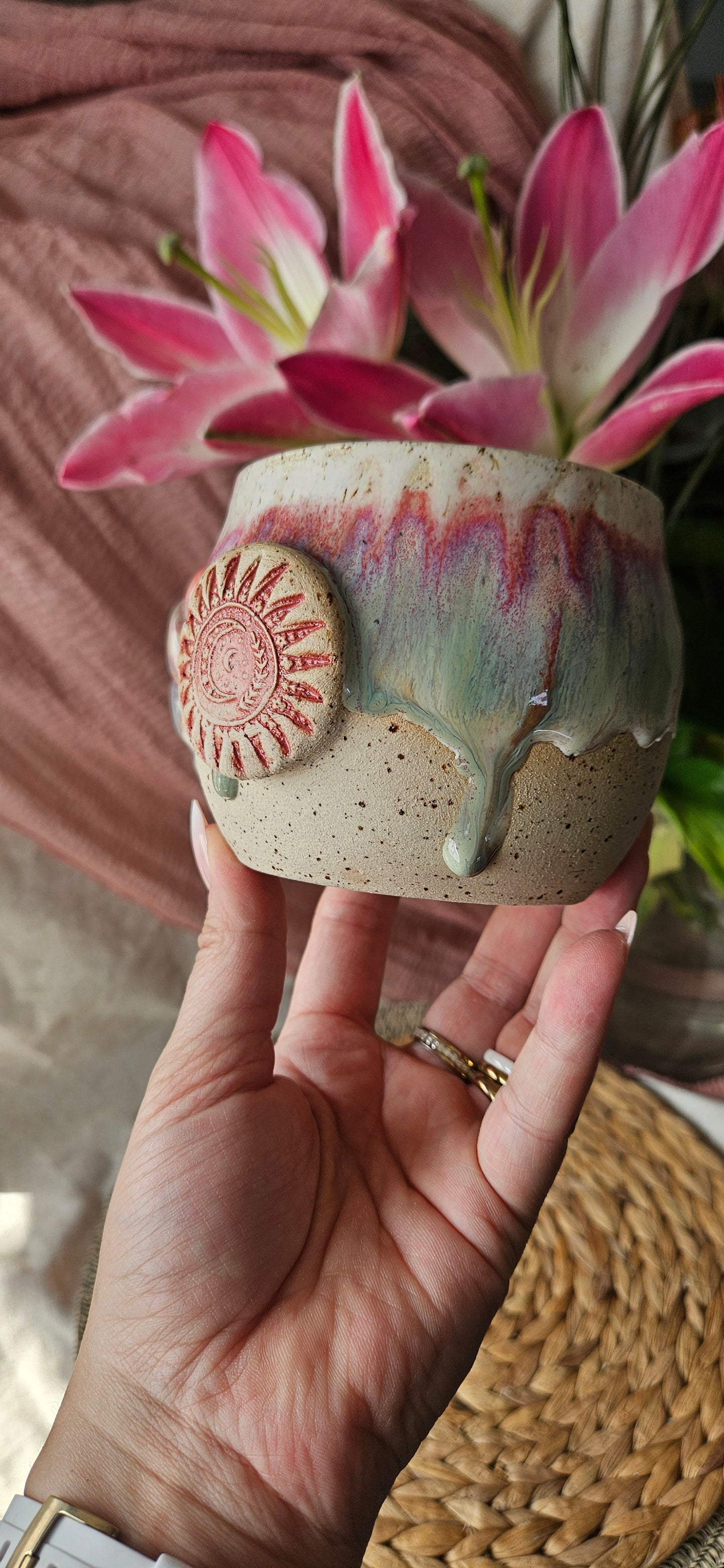 Wunderschöne Mandalatasse in Kraftvollen farben🧘‍♀️🌷