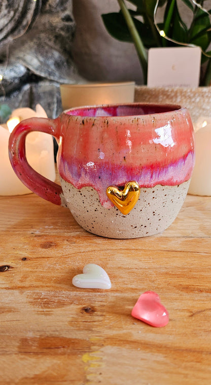 Wunderschöne Magnettasse in Pink mit drei Magneten🫶🌷 B-Ware