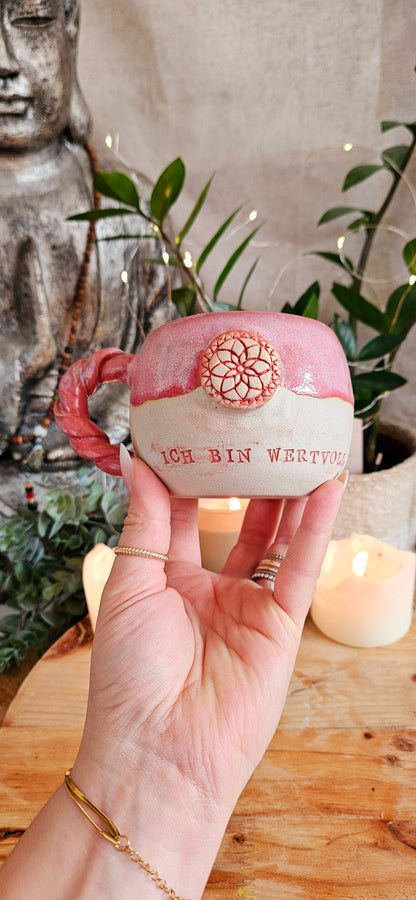 Wunderschöne ,,Ich bin Wertvoll " Tasse💗✨️ B-Ware