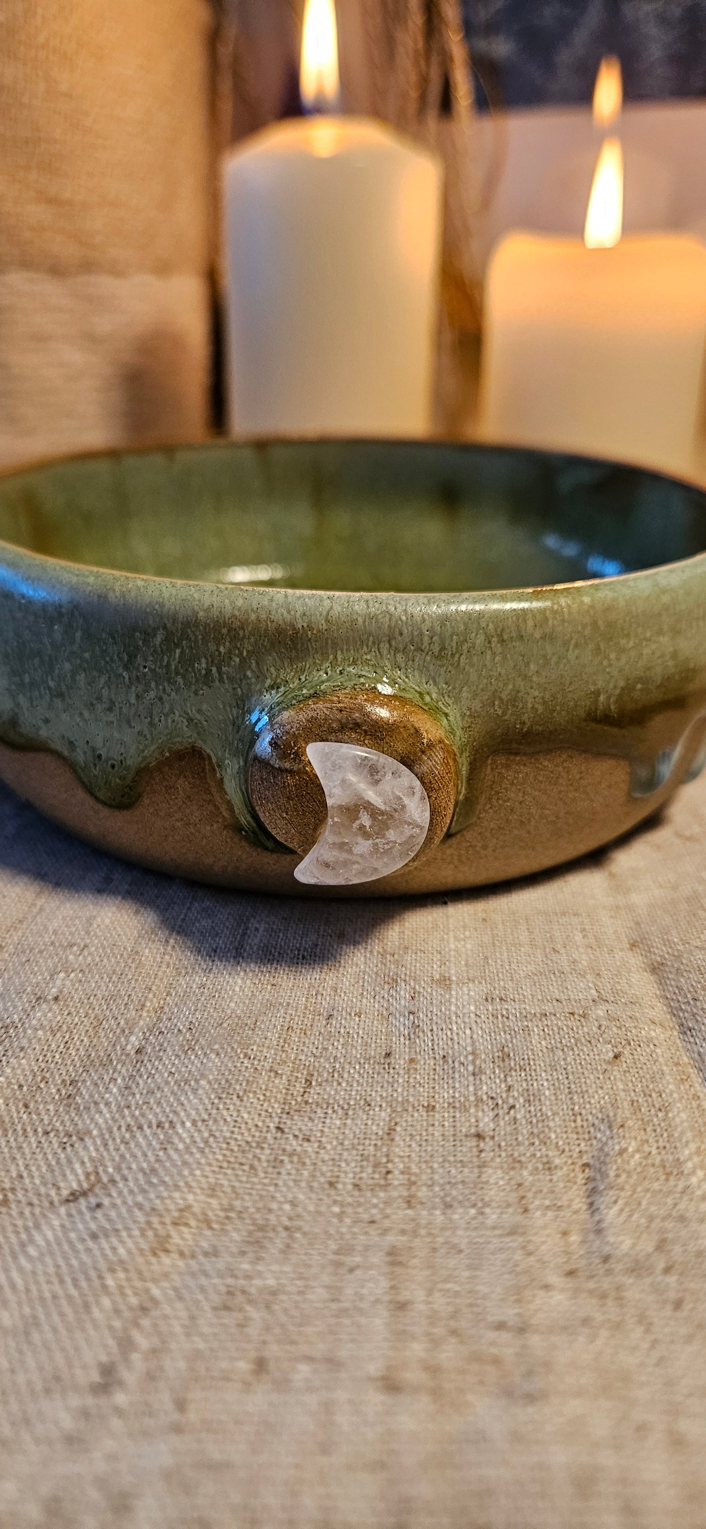 Mondschale in Grün B-Ware🧚‍♀️🌷